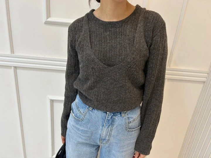 Pearls room - Korean Women Fashion - #womensfashion - Layered Knit