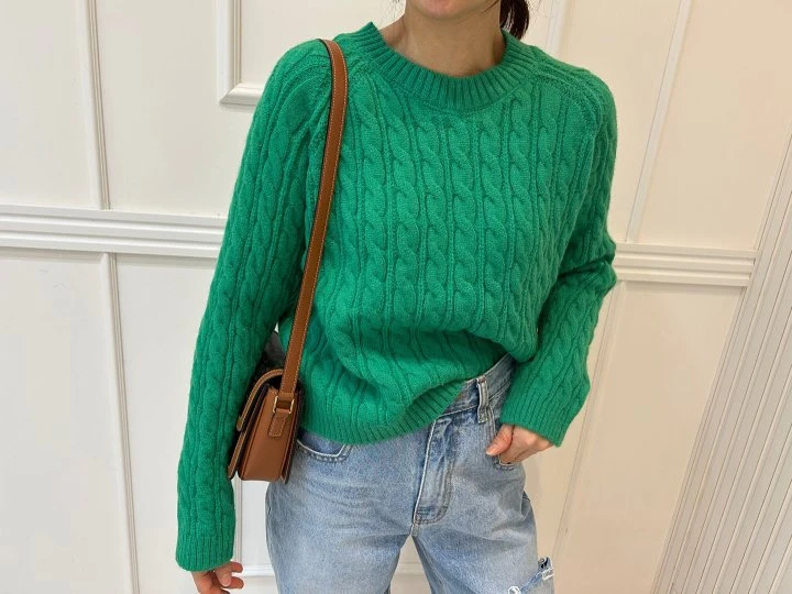 Pearls room - Korean Women Fashion - #womensfashion - Cable Knit - 11