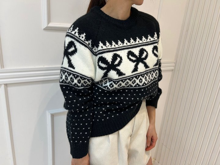 Pearls room - Korean Women Fashion - #womensfashion - Ribbon Knit - 3