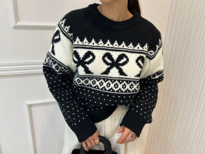 Pearls room - Korean Women Fashion - #womensfashion - Ribbon Knit - 5