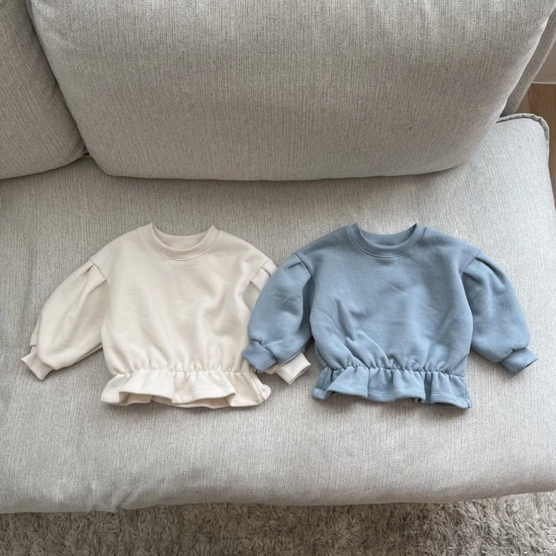 Pom - Korean Children Fashion - #kidzfashiontrend - Balloon Frill Sweatshirts - 4