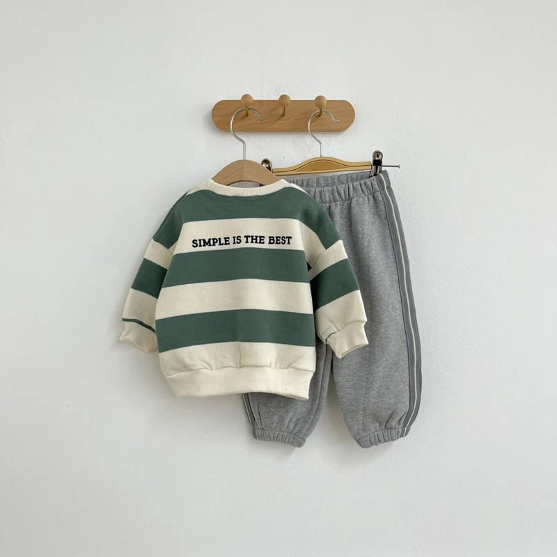 Pom - Korean Children Fashion - #childofig - Simple Stripe Sweatshirts - 11