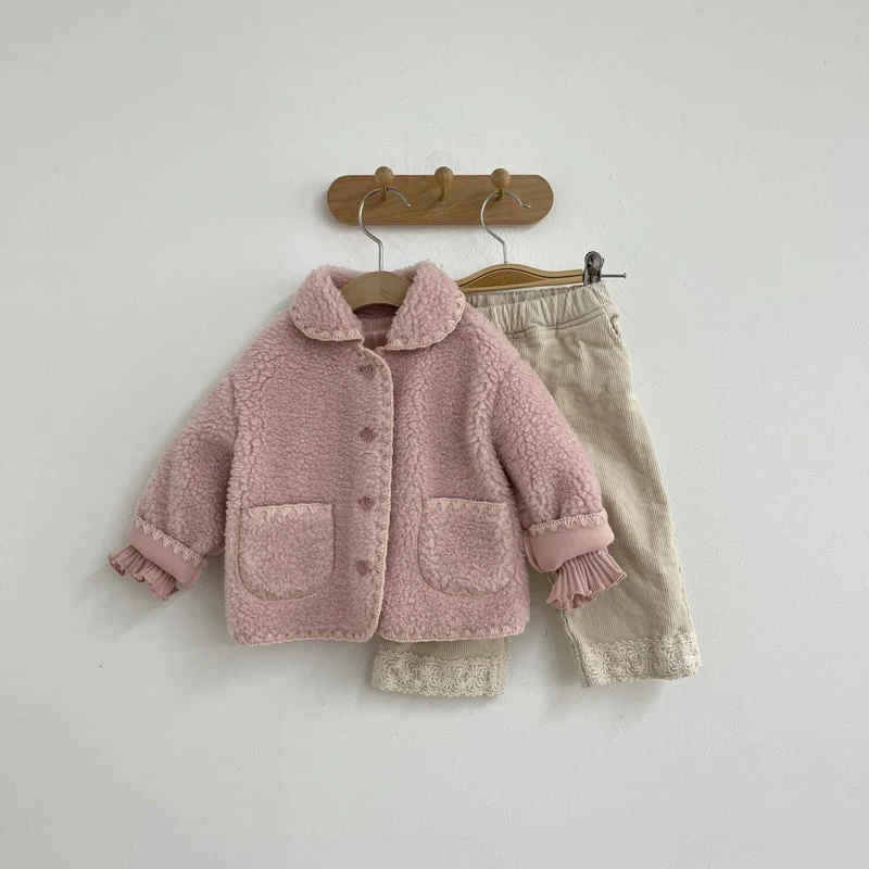 Pom - Korean Children Fashion - #designkidswear - Collar Stitch Jacket - 12