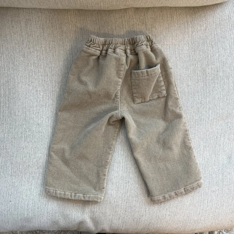 Pom - Korean Children Fashion - #designkidswear - Sand Corduroy Pants - 5