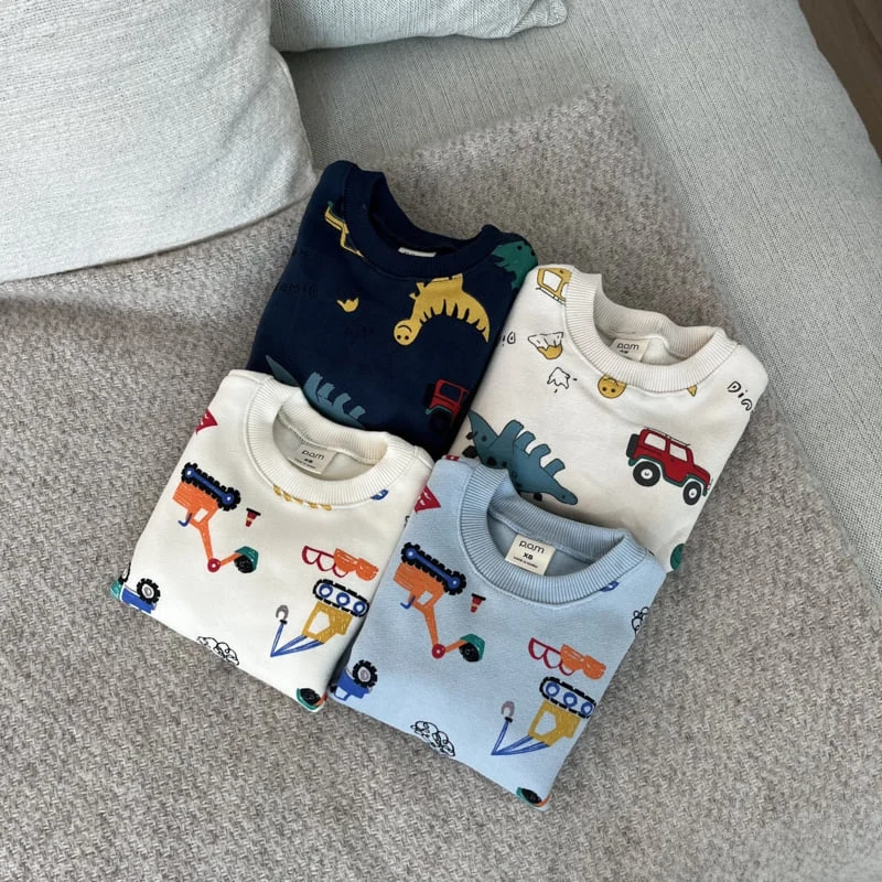 Pom - Korean Children Fashion - #designkidswear - Dino Sweatshirts - 10