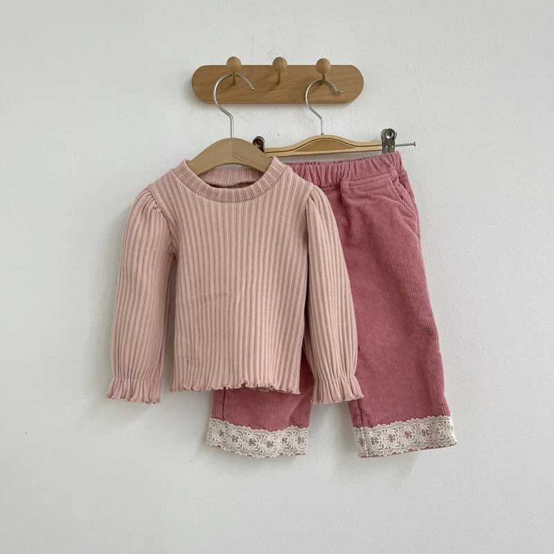 Pom - Korean Children Fashion - #fashionkids - Rib Balloon Tee - 11