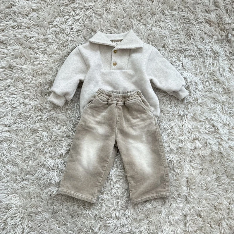 Pom - Korean Children Fashion - #littlefashionista - Sand Corduroy Pants - 12