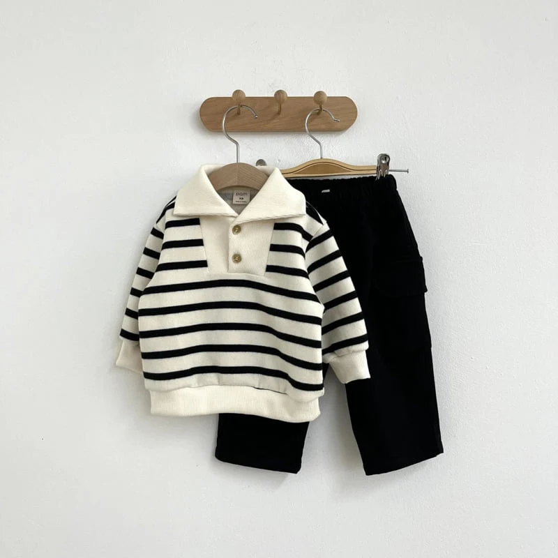 Pom - Korean Children Fashion - #littlefashionista - High Neck Collar Sweatshirts - 11