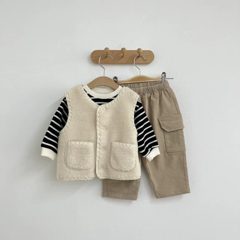 Pom - Korean Children Fashion - #magicofchildhood - Stitch Vest - 7