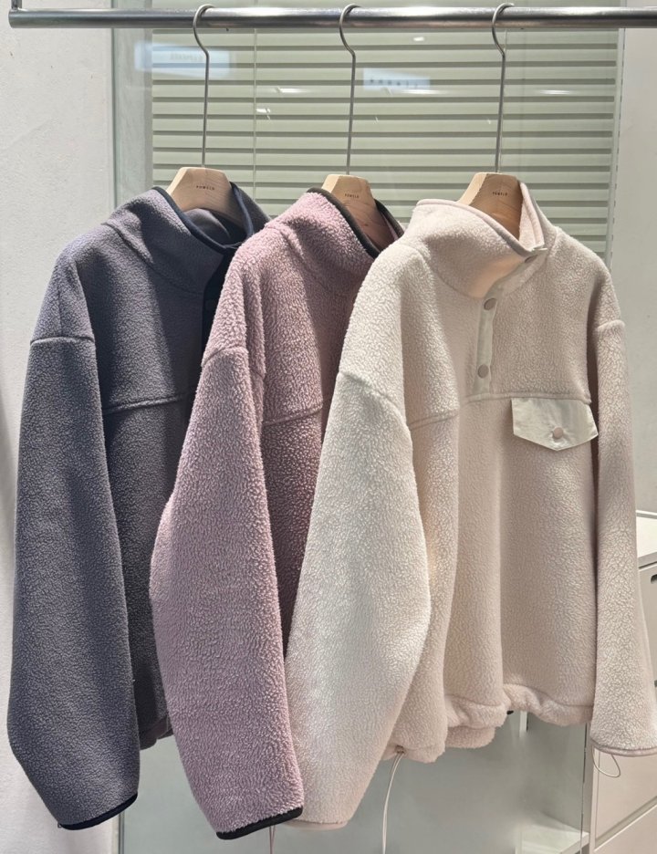 Pomelo - Korean Women Fashion - #womensfashion - Raglan Fleece Sweatshirts - 12