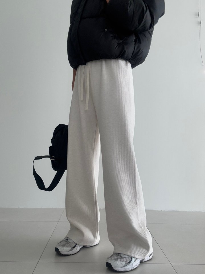 Ripple - Korean Women Fashion - #momslook - Mink Corduroy Wide Pants