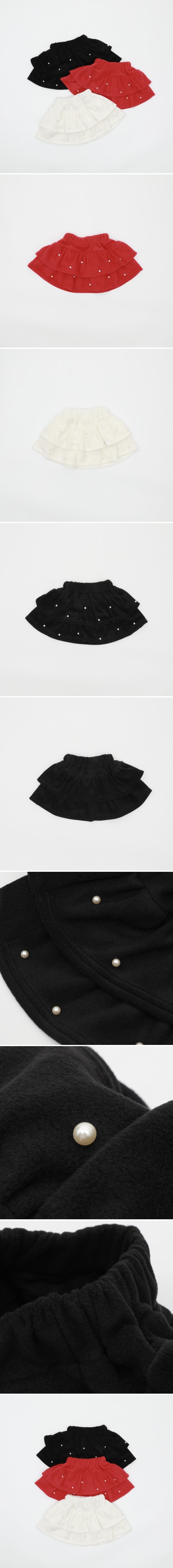 Sol At Luna - Korean Children Fashion - #todddlerfashion - Frill Pearl Skirt