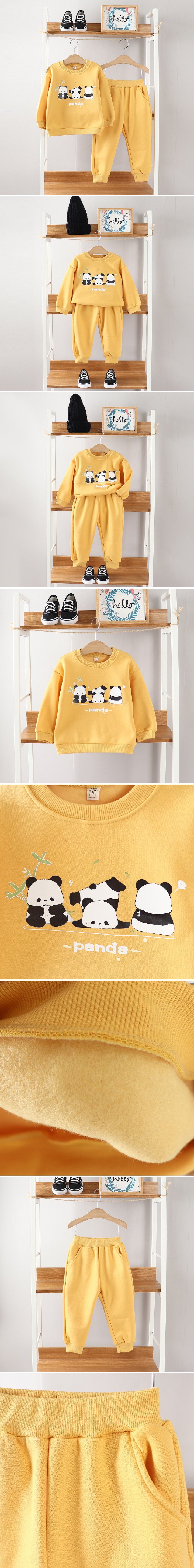 Tony - Korean Children Fashion - #designkidswear - Three Panda Sweatshirts