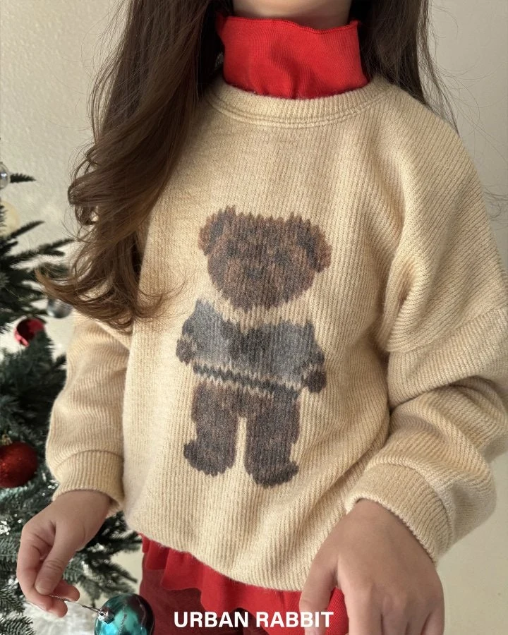 Urban Rabbit - Korean Children Fashion - #magicofchildhood - Bear Knit Tee - 5