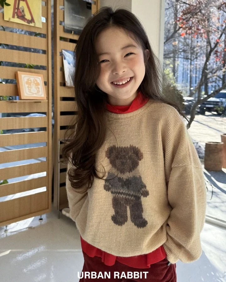 Urban Rabbit - Korean Children Fashion - #stylishchildhood - Bear Knit Tee - 10