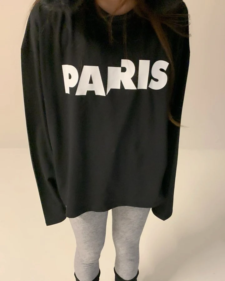 Via - Korean Women Fashion - #momslook - Loose Fit Paris Tee - 5