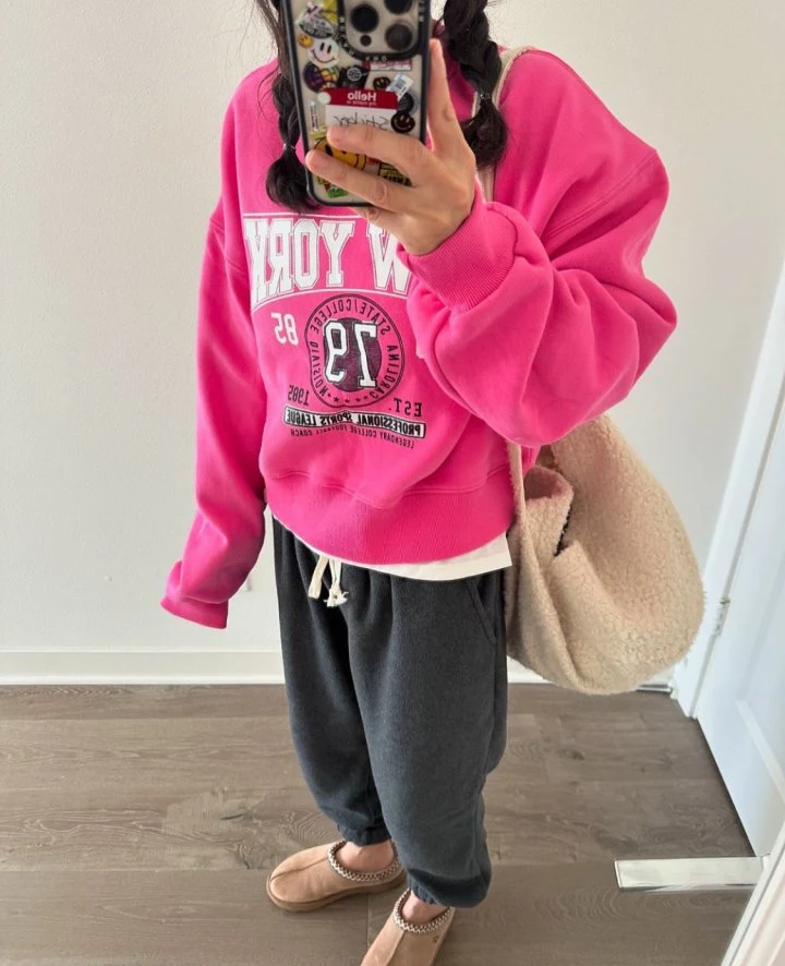 Via - Korean Women Fashion - #momslook - Fleece New York Sweatshirts - 8