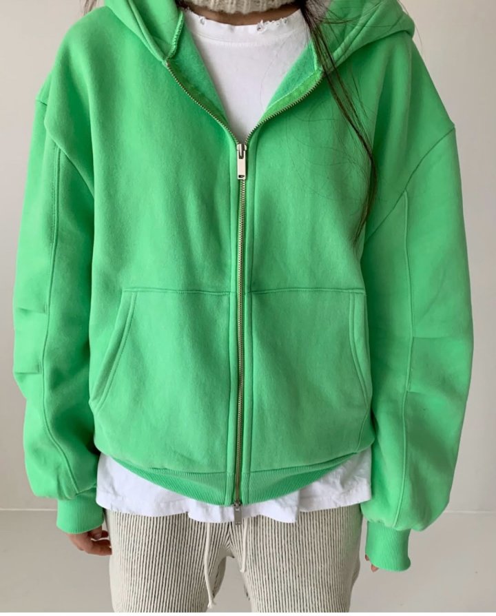 Via - Korean Women Fashion - #restrostyle - Coloring Hood Zip-up Jacket - 8