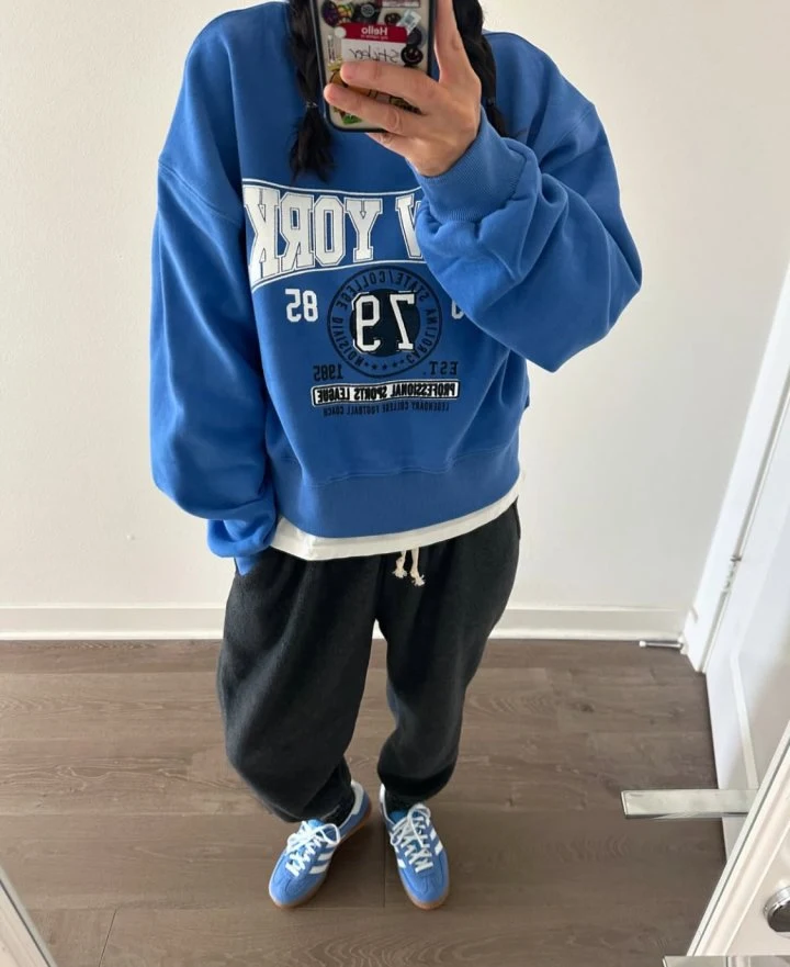 Via - Korean Women Fashion - #restrostyle - Fleece New York Sweatshirts