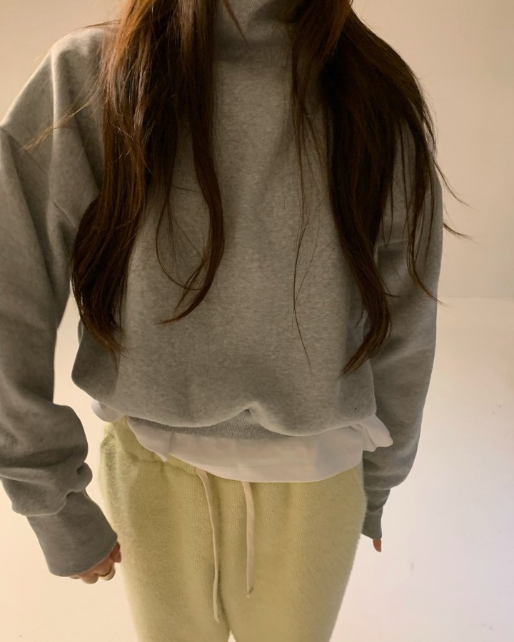 Via - Korean Women Fashion - #shopsmall - Turtleneck Sweatshirts - 3