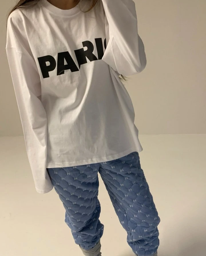 Via - Korean Women Fashion - #shopsmall - Loose Fit Paris Tee - 2