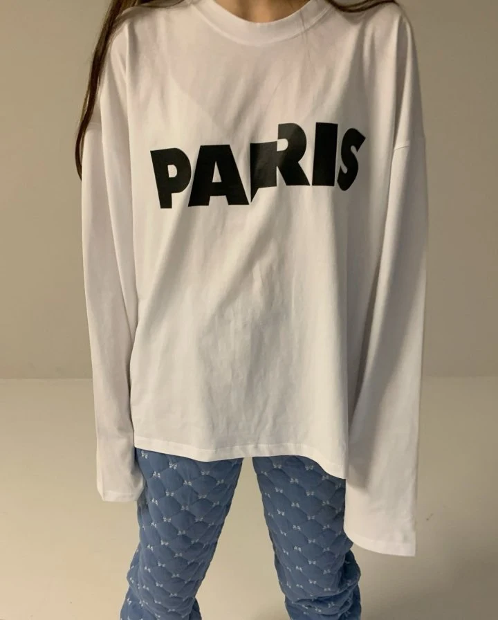 Via - Korean Women Fashion - #thatsdarling - Loose Fit Paris Tee - 4