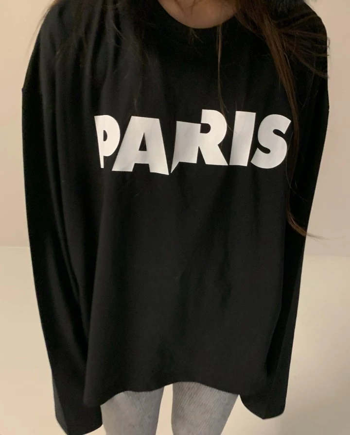 Via - Korean Women Fashion - #womensfashion - Loose Fit Paris Tee - 12