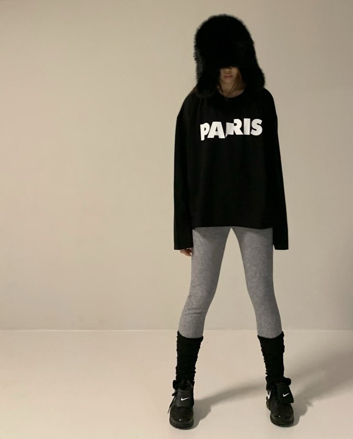 Via - Korean Women Fashion - #womensfashion - Loose Fit Paris Tee - 6