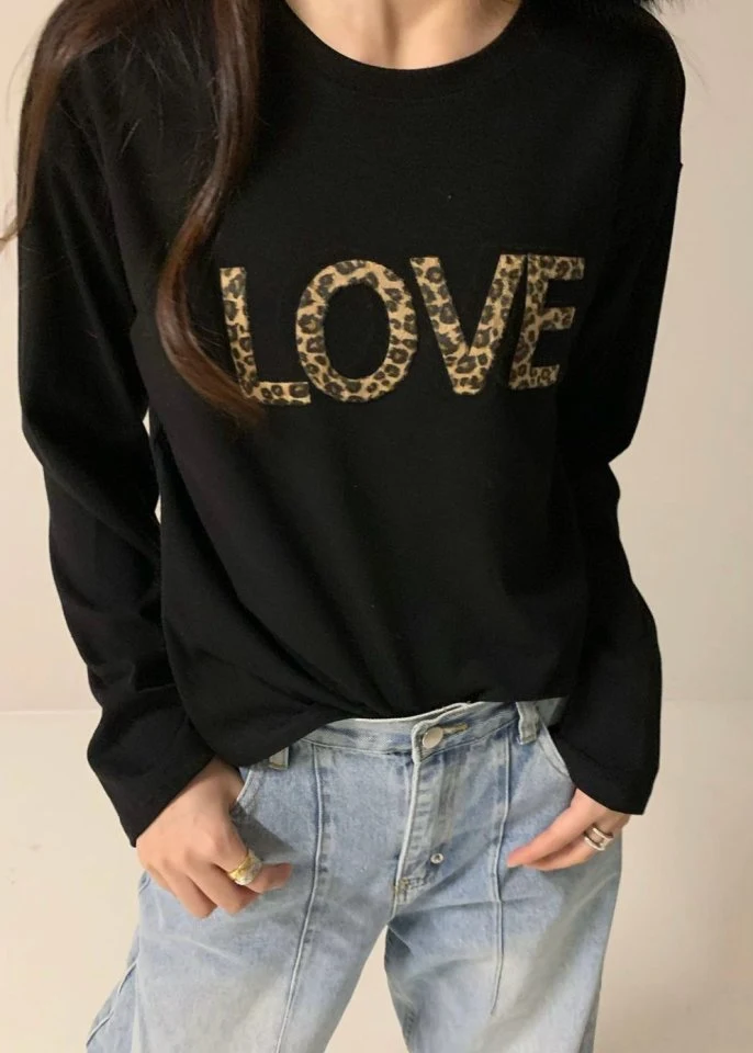 Via - Korean Women Fashion - #womensfashion - Leopard Love Tee - 2