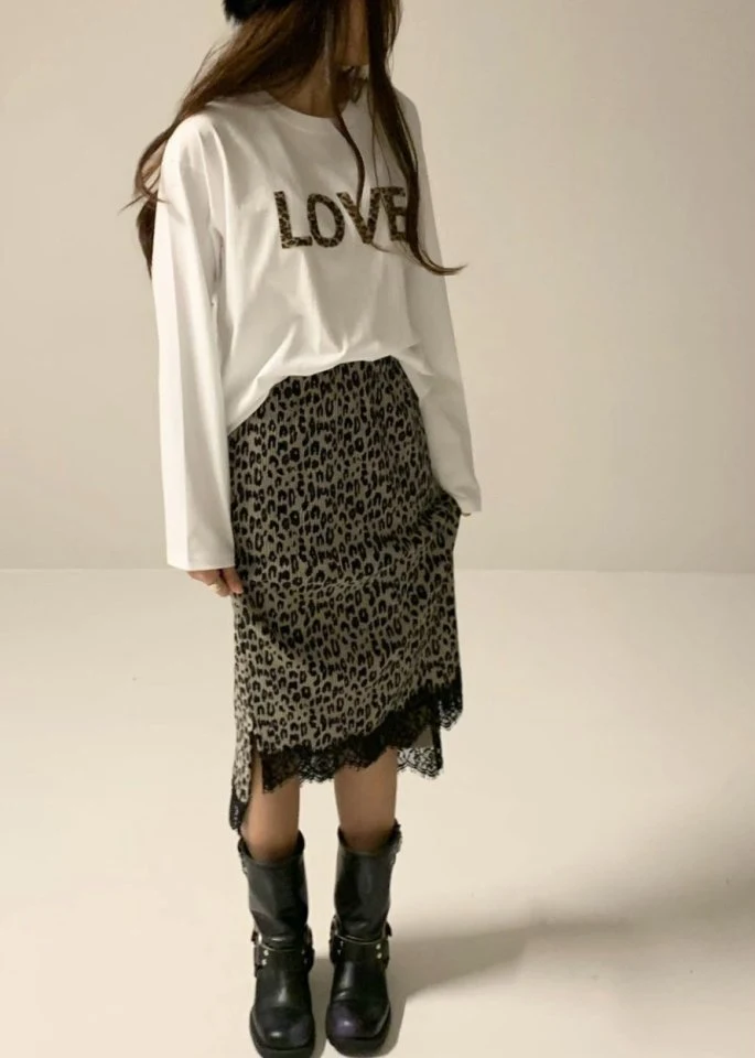 Via - Korean Women Fashion - #womensfashion - Leopard Love Tee - 8