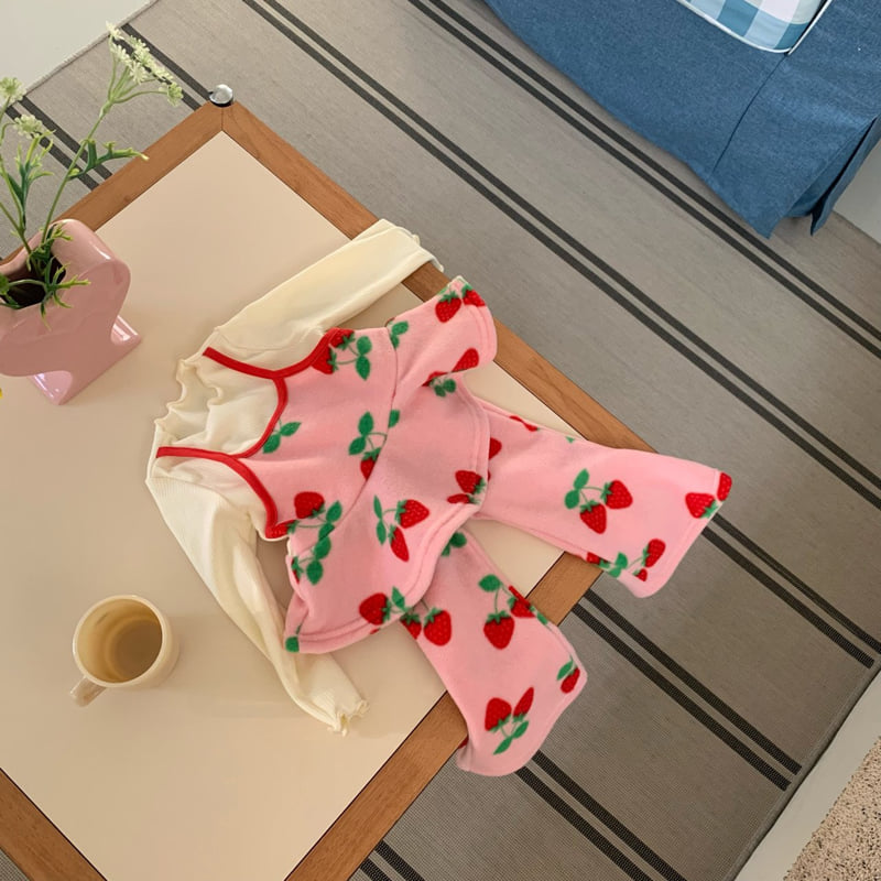 Yellow Factory - Korean Children Fashion - #Kfashion4kids - Strawberry Bustier Set - 6