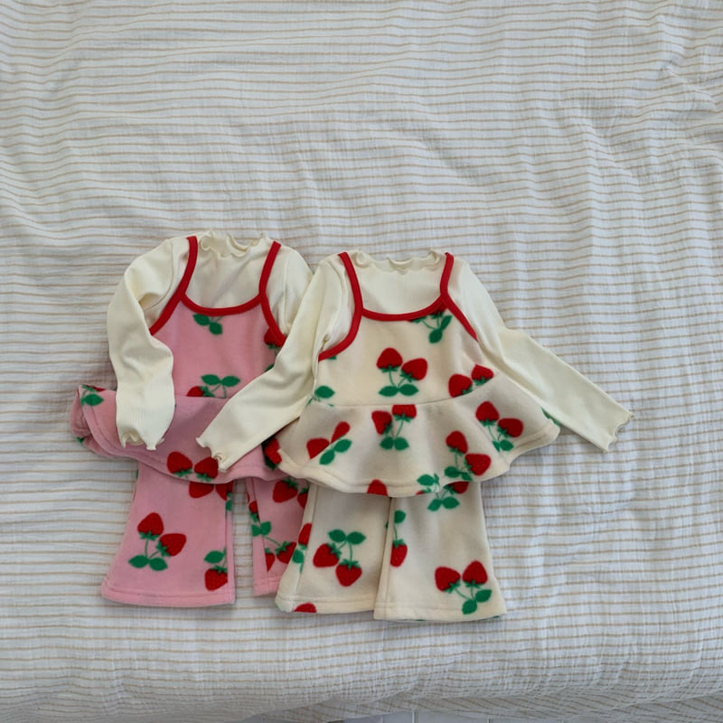 Yellow Factory - Korean Children Fashion - #discoveringself - Strawberry Bustier Set