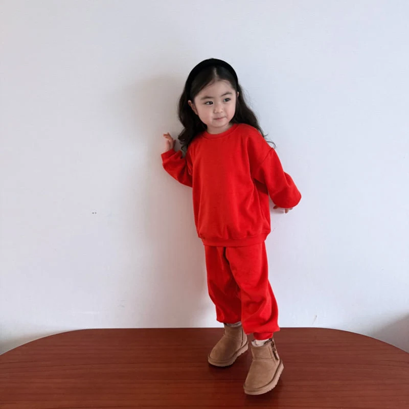 Yellow Factory - Korean Children Fashion - #kidsshorts - Best Fleece Top Bottom Set - 5