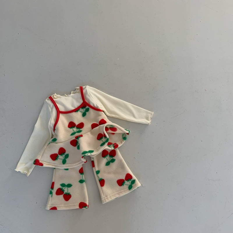 Yellow Factory - Korean Children Fashion - #minifashionista - Strawberry Bustier Set - 9