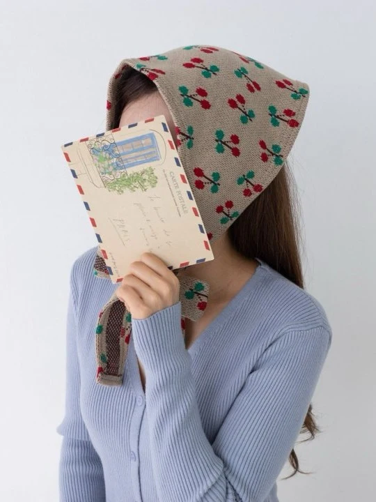 Pattern Knit Hair Kerchief