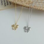 Mini Cubic Butterfly Ribbon Necklace