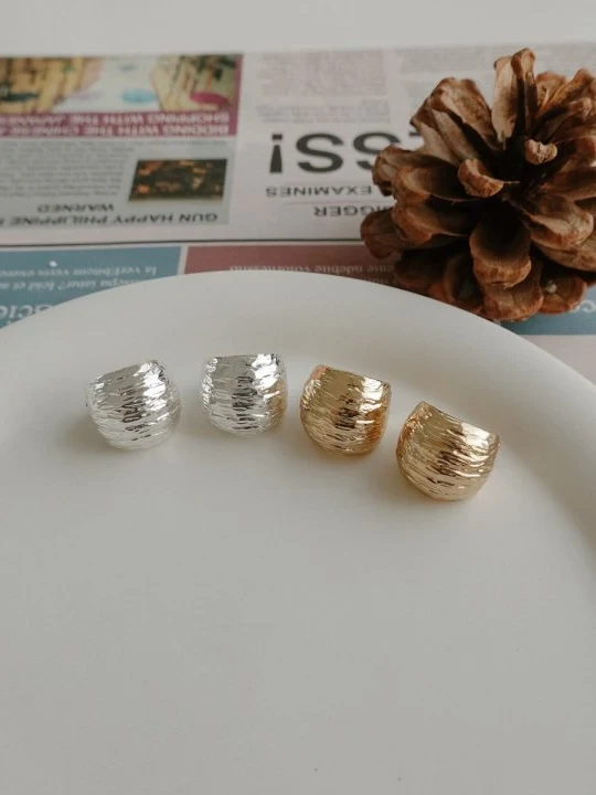 More Wrinkle Ring Earrings