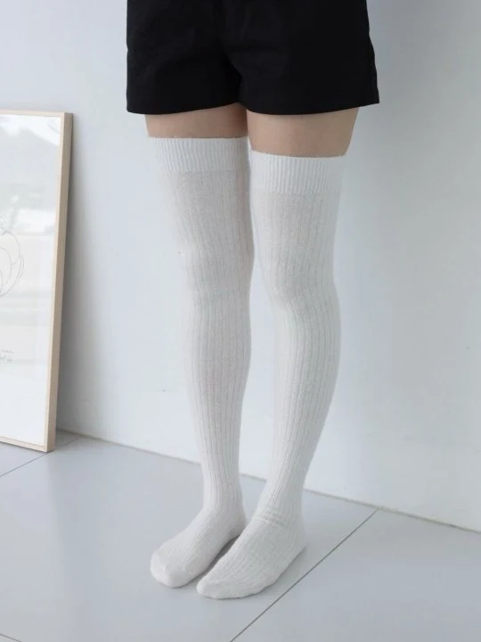 Ribbed Warmer Overknee Socks