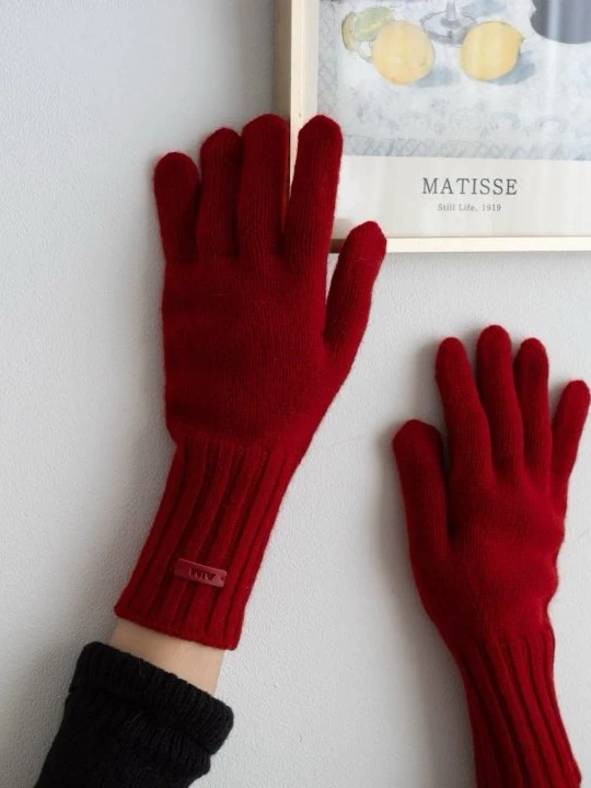 Wool Ribbed Gloves