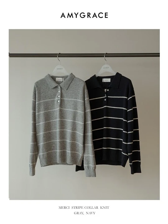 Stripe Collar Knit