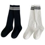 Over Stripe Knee Socks Set