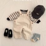 Bebe Stitched Overalls Suit