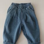 Two-tuck Wide Denim Pants