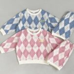 Argyle Top Bottom Set