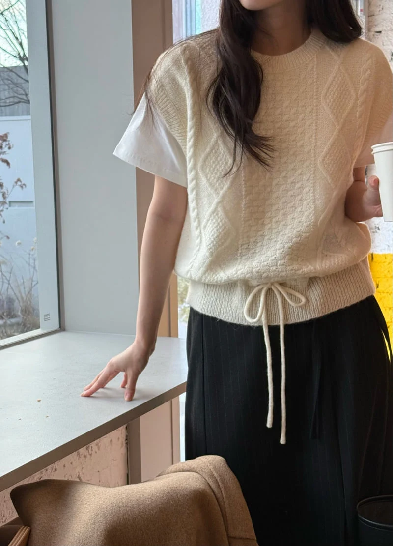 Amygrace - Korean Women Fashion - #thelittlethings - Cable Vest - 5