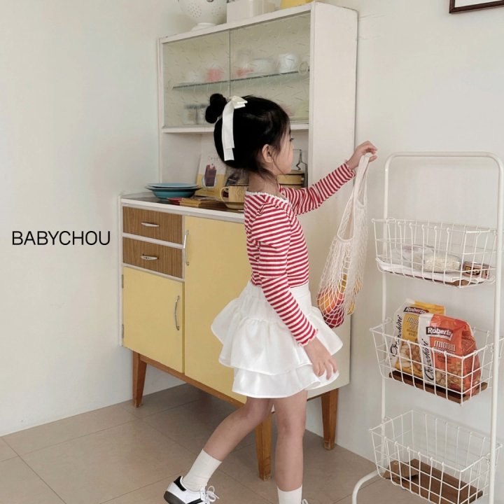 Babychou - Korean Children Fashion - #Kfashion4kids - Dia Stripe Tee - 6