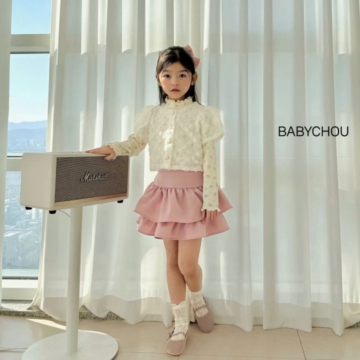 Babychou - Korean Children Fashion - #childofig - Eyelet Tee - 5