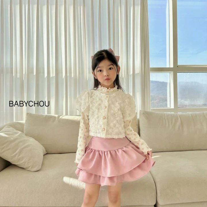 Babychou - Korean Children Fashion - #childrensboutique - Eyelet Tee - 6