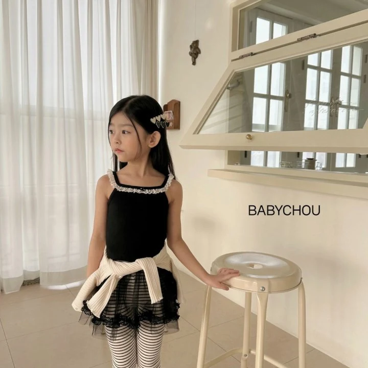 Babychou - Korean Children Fashion - #designkidswear - Stripe Leggings - 12