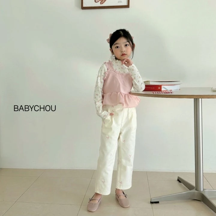 Babychou - Korean Children Fashion - #discoveringself - Eyelet Tee - 8